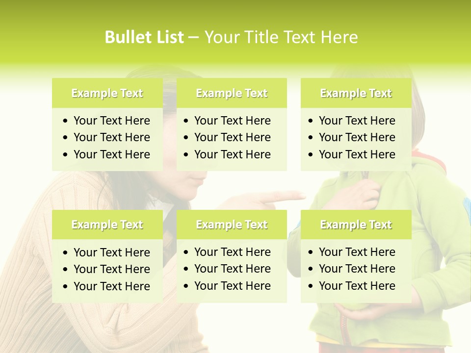 A Woman Pointing At A Child Holding A Tennis Ball PowerPoint Template