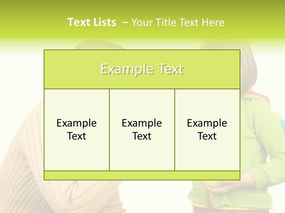 A Woman Pointing At A Child Holding A Tennis Ball PowerPoint Template