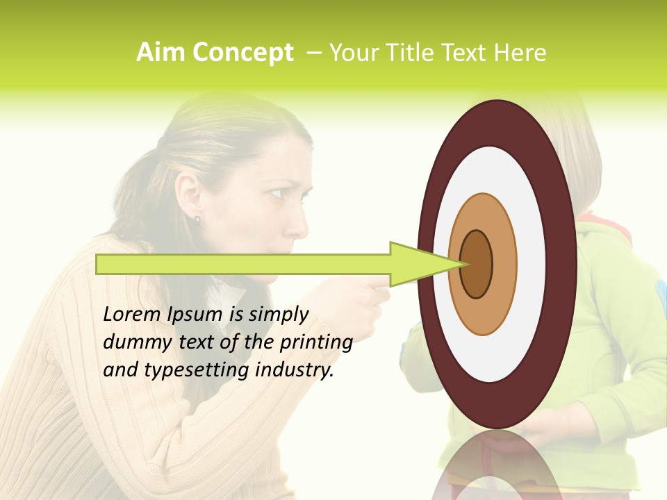 A Woman Pointing At A Child Holding A Tennis Ball PowerPoint Template