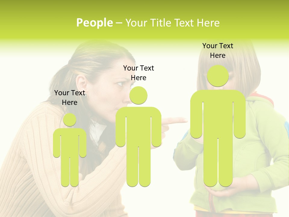 A Woman Pointing At A Child Holding A Tennis Ball PowerPoint Template