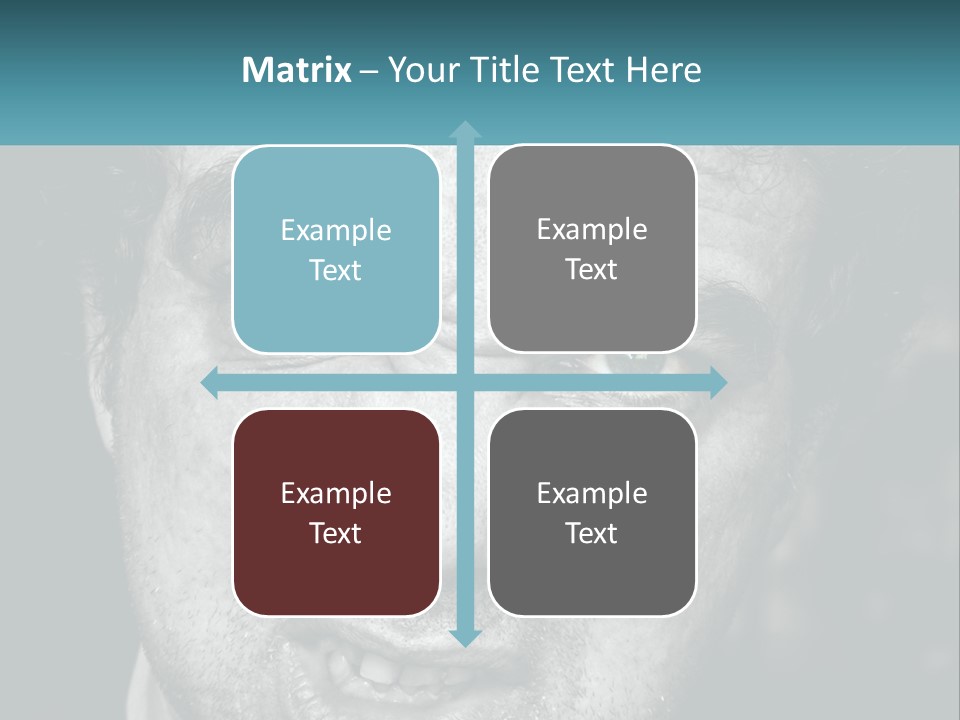 A Close Up Of A Person With Blue Eyes PowerPoint Template