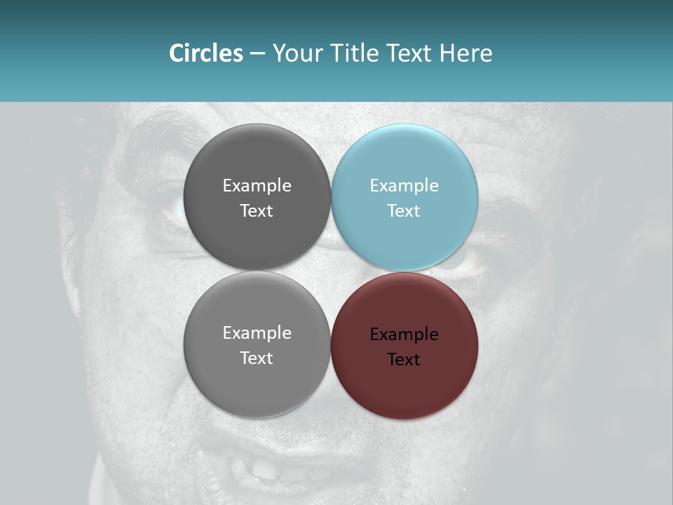 A Close Up Of A Person With Blue Eyes PowerPoint Template
