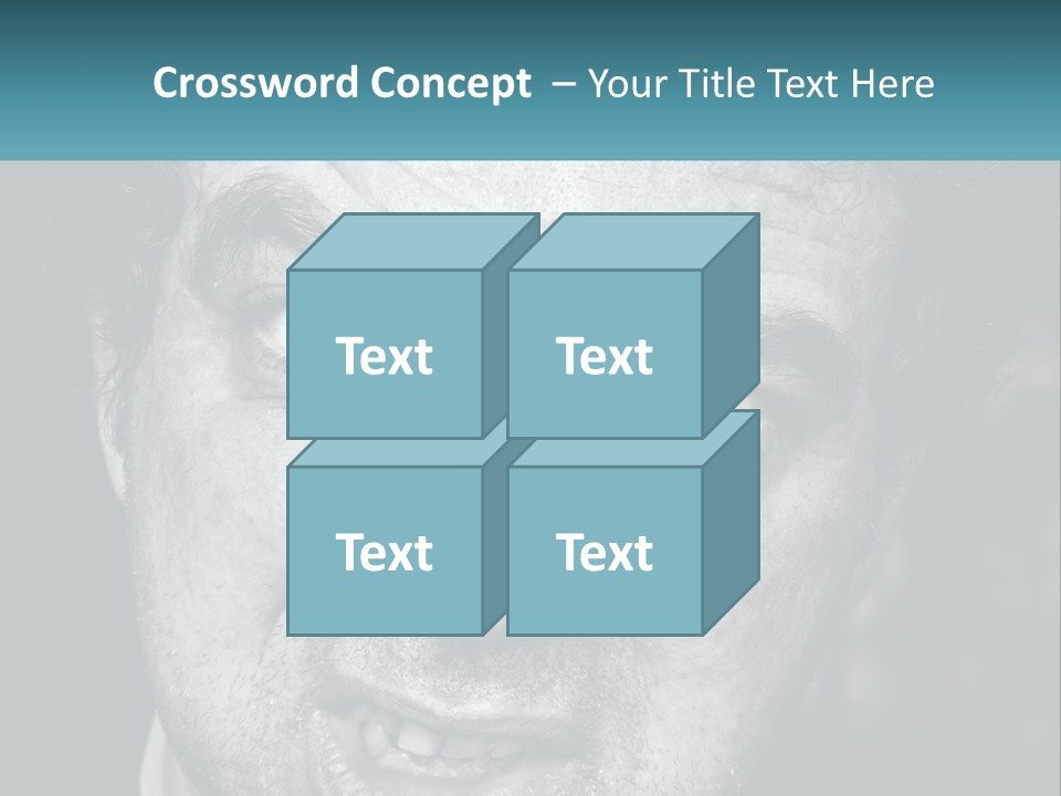 A Close Up Of A Person With Blue Eyes PowerPoint Template