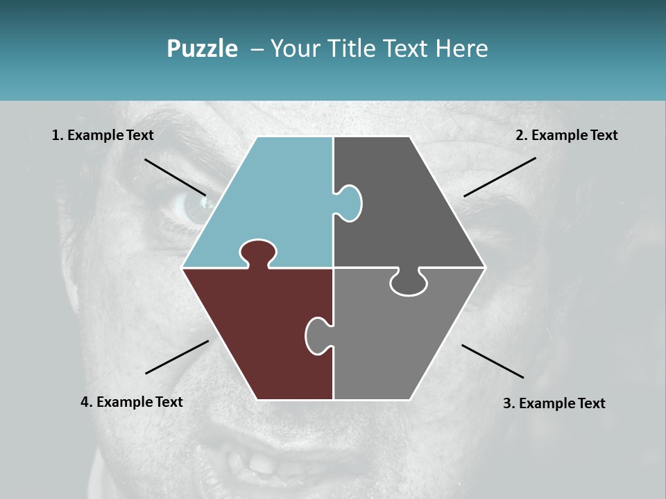 A Close Up Of A Person With Blue Eyes PowerPoint Template