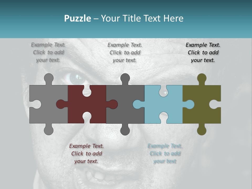 A Close Up Of A Person With Blue Eyes PowerPoint Template