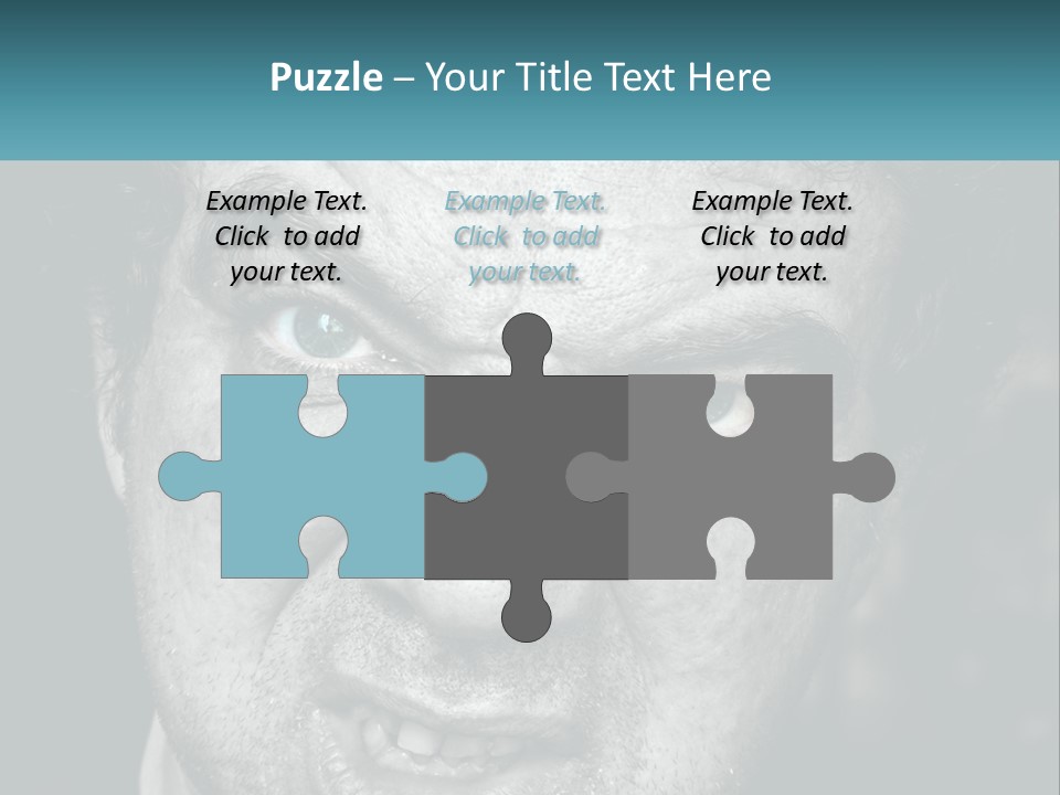 A Close Up Of A Person With Blue Eyes PowerPoint Template