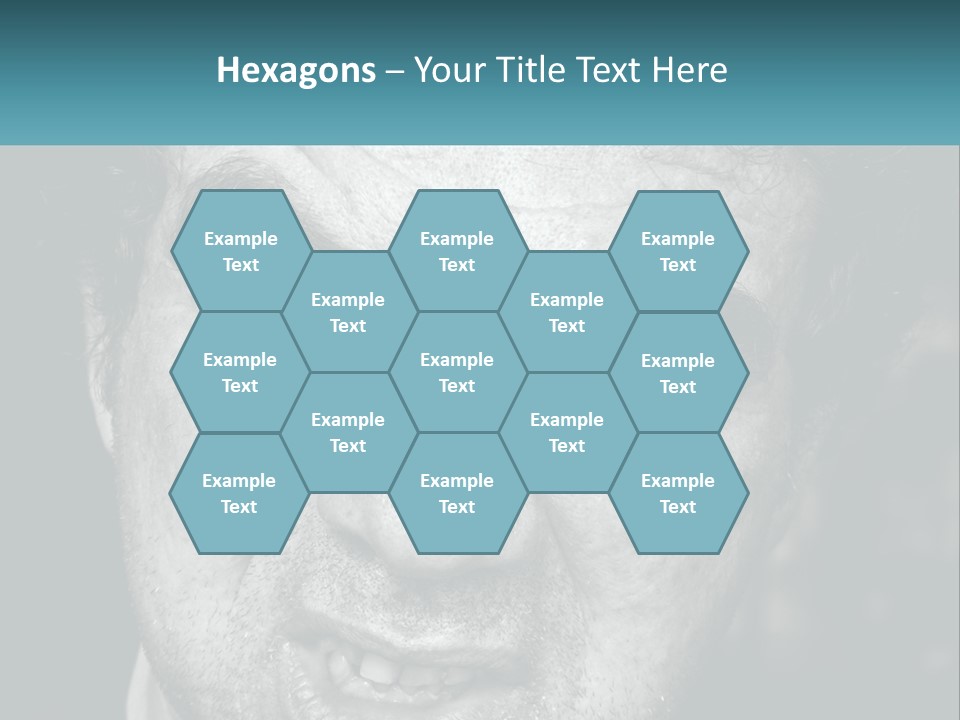 A Close Up Of A Person With Blue Eyes PowerPoint Template