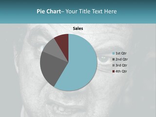 A Close Up Of A Person With Blue Eyes PowerPoint Template