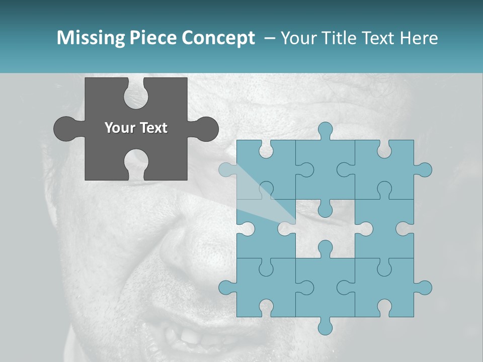 A Close Up Of A Person With Blue Eyes PowerPoint Template