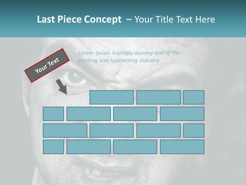 A Close Up Of A Person With Blue Eyes PowerPoint Template
