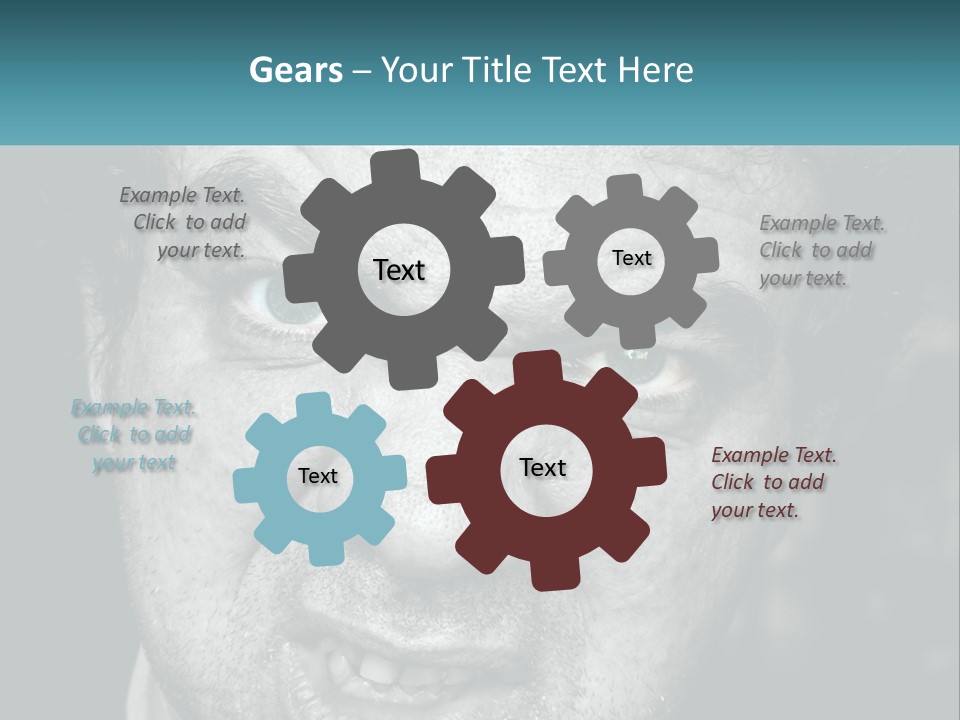 A Close Up Of A Person With Blue Eyes PowerPoint Template