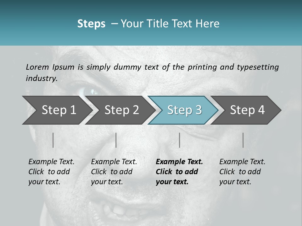 A Close Up Of A Person With Blue Eyes PowerPoint Template