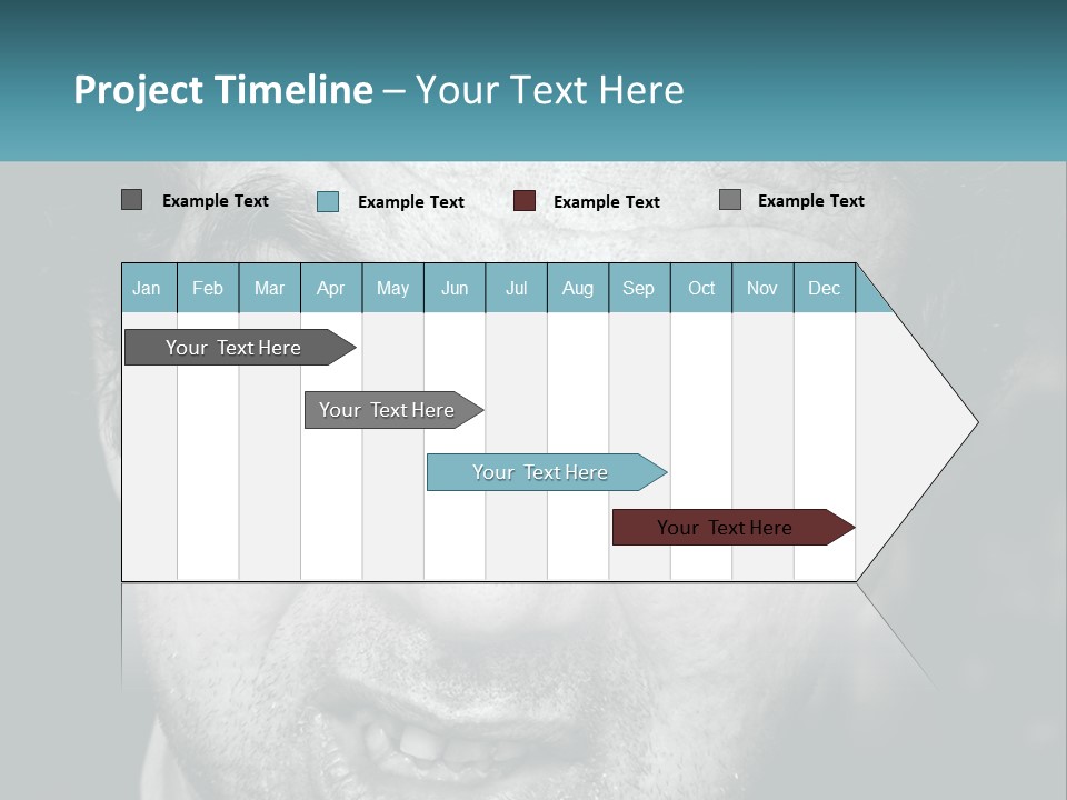 A Close Up Of A Person With Blue Eyes PowerPoint Template