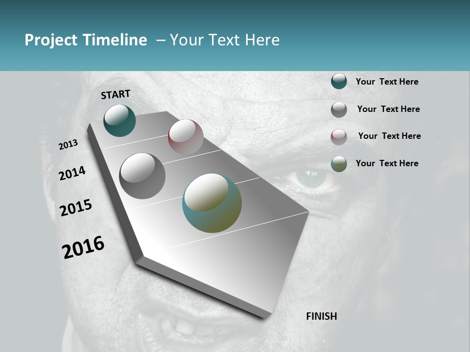 A Close Up Of A Person With Blue Eyes PowerPoint Template