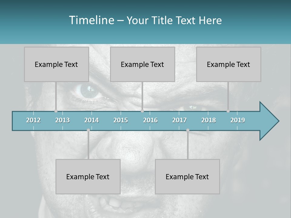 A Close Up Of A Person With Blue Eyes PowerPoint Template