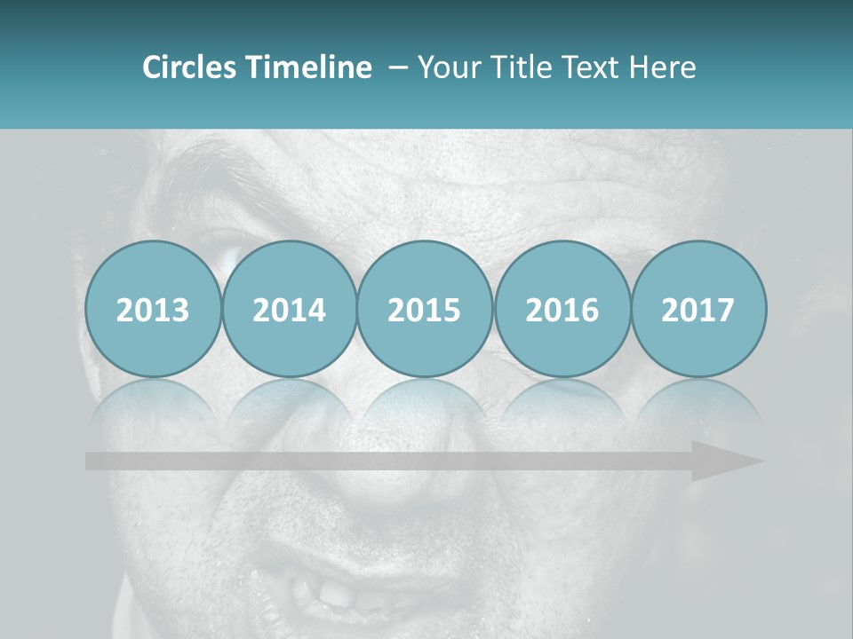 A Close Up Of A Person With Blue Eyes PowerPoint Template