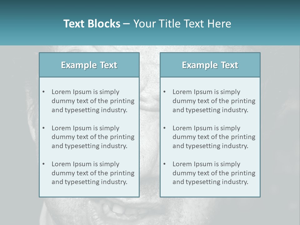 A Close Up Of A Person With Blue Eyes PowerPoint Template