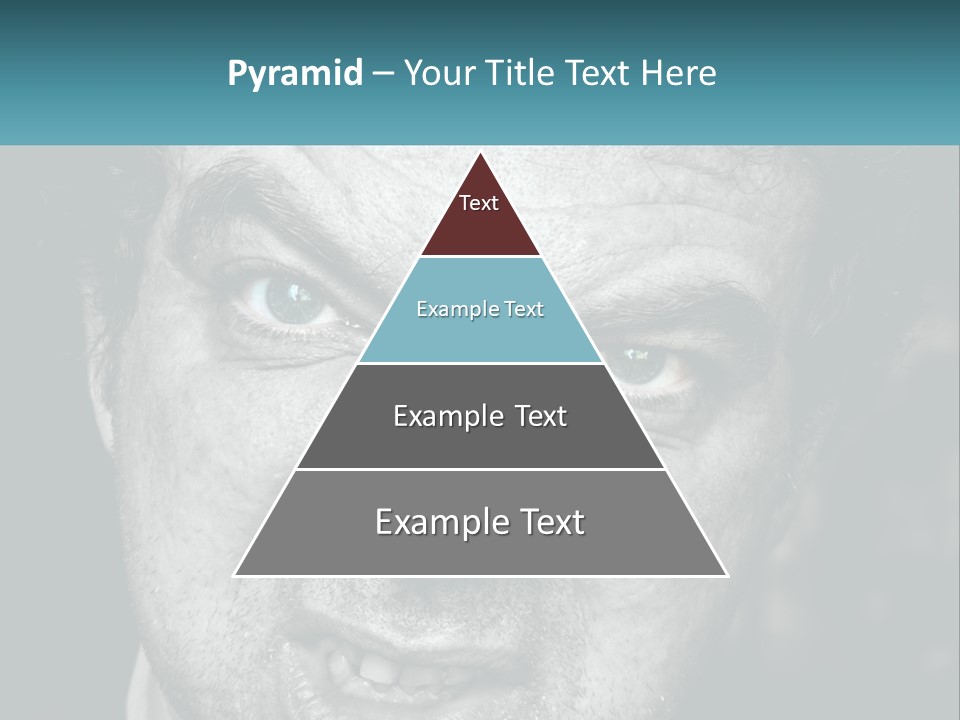 A Close Up Of A Person With Blue Eyes PowerPoint Template