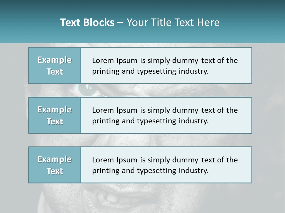 A Close Up Of A Person With Blue Eyes PowerPoint Template