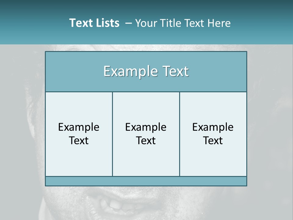 A Close Up Of A Person With Blue Eyes PowerPoint Template