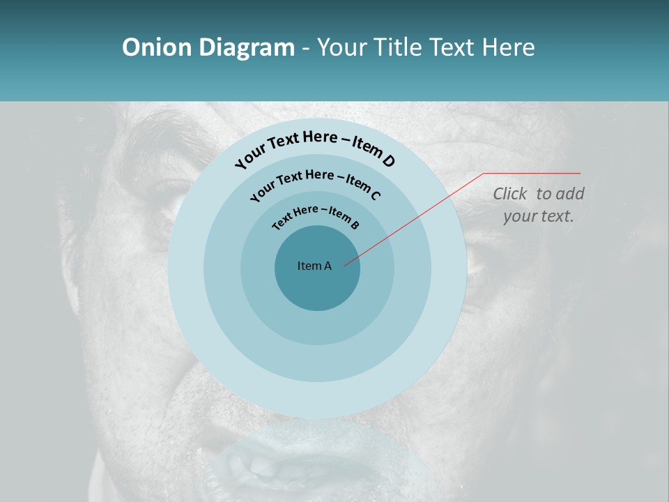 A Close Up Of A Person With Blue Eyes PowerPoint Template