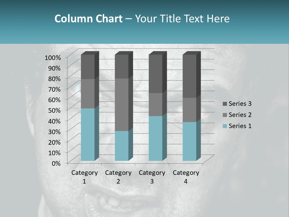 A Close Up Of A Person With Blue Eyes PowerPoint Template