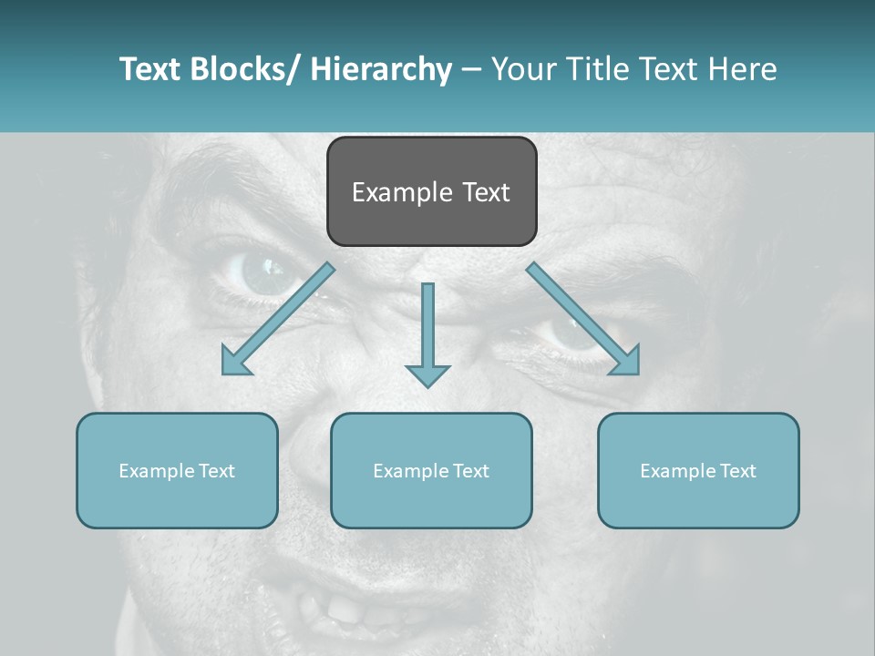 A Close Up Of A Person With Blue Eyes PowerPoint Template