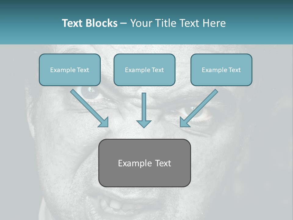 A Close Up Of A Person With Blue Eyes PowerPoint Template