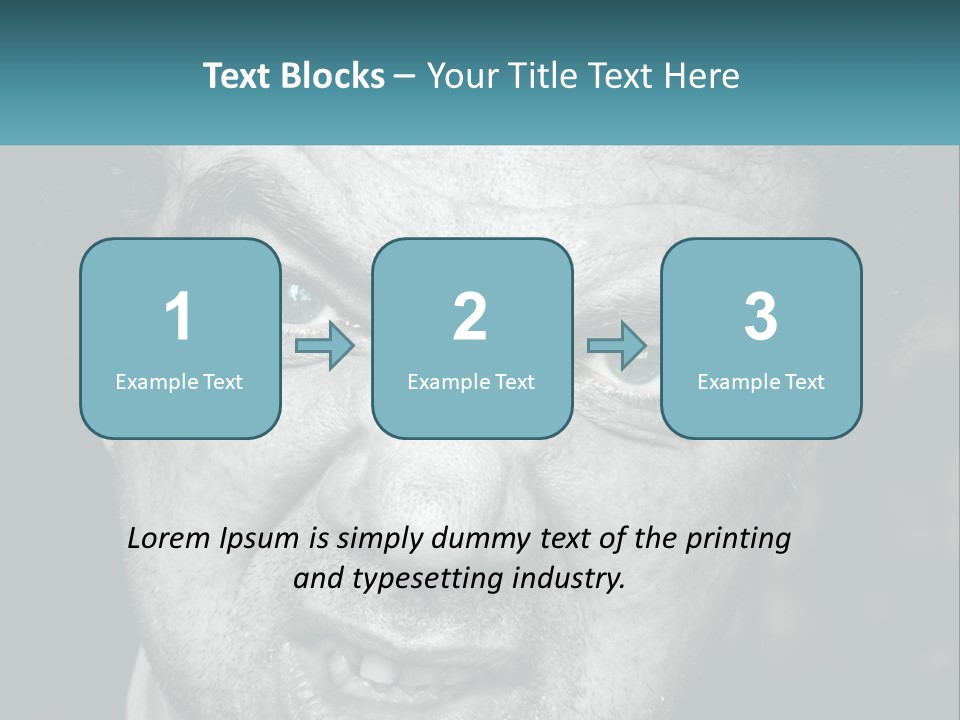 A Close Up Of A Person With Blue Eyes PowerPoint Template