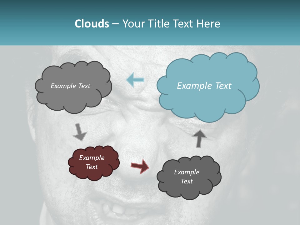 A Close Up Of A Person With Blue Eyes PowerPoint Template
