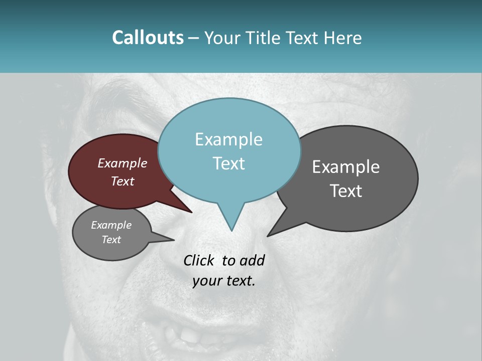 A Close Up Of A Person With Blue Eyes PowerPoint Template