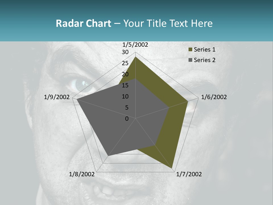 A Close Up Of A Person With Blue Eyes PowerPoint Template