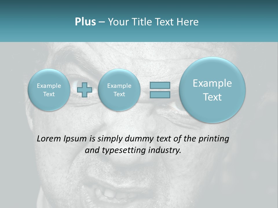 A Close Up Of A Person With Blue Eyes PowerPoint Template