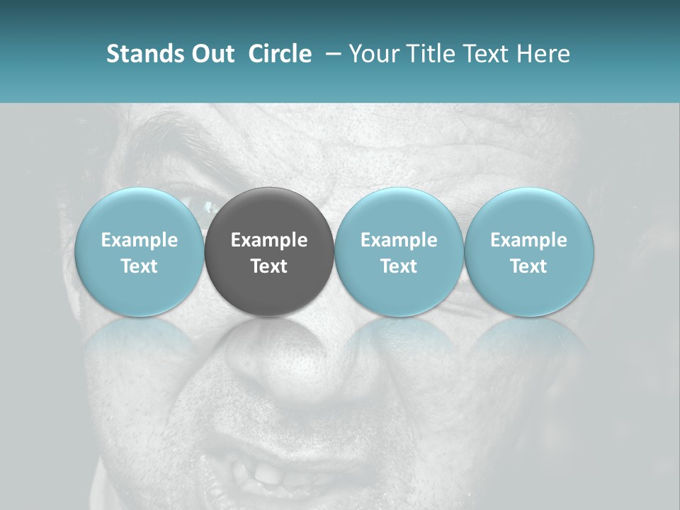 A Close Up Of A Person With Blue Eyes PowerPoint Template