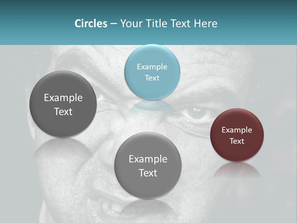 A Close Up Of A Person With Blue Eyes PowerPoint Template