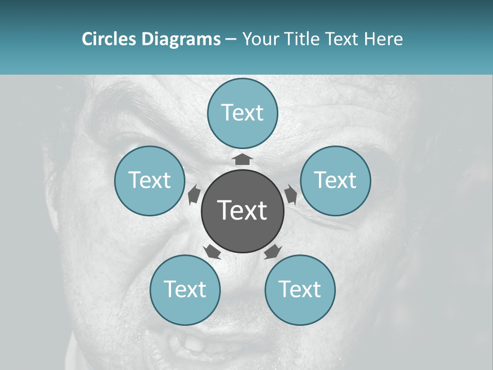 A Close Up Of A Person With Blue Eyes PowerPoint Template