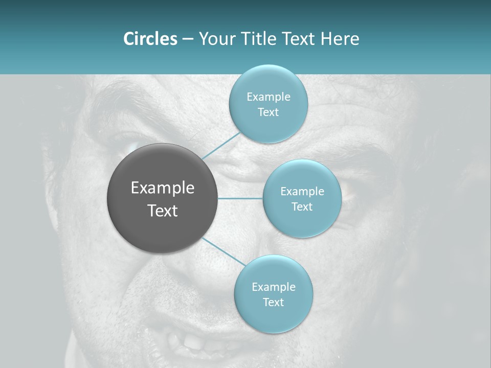 A Close Up Of A Person With Blue Eyes PowerPoint Template