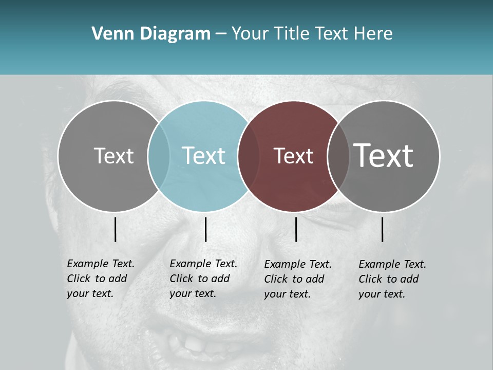 A Close Up Of A Person With Blue Eyes PowerPoint Template