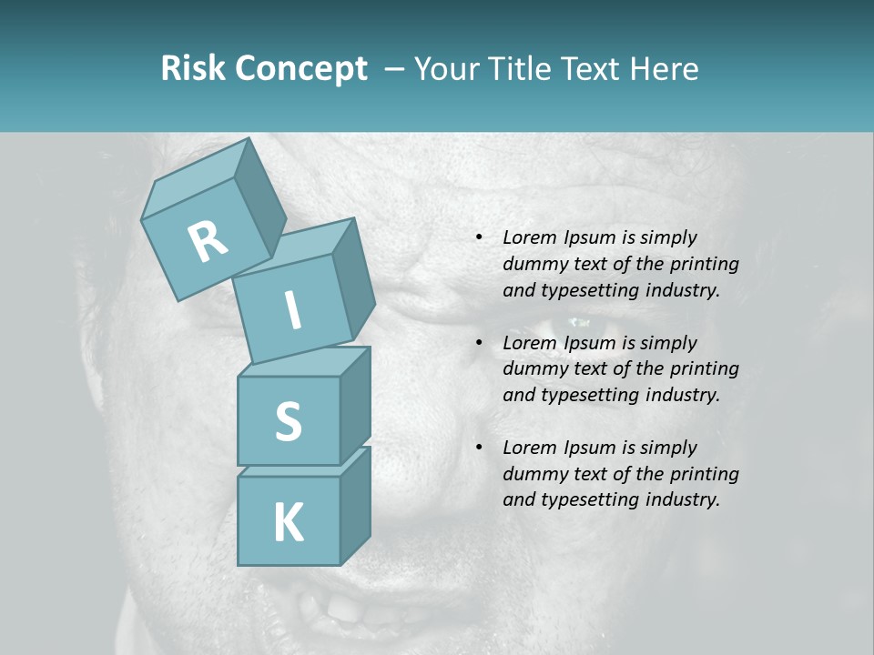 A Close Up Of A Person With Blue Eyes PowerPoint Template