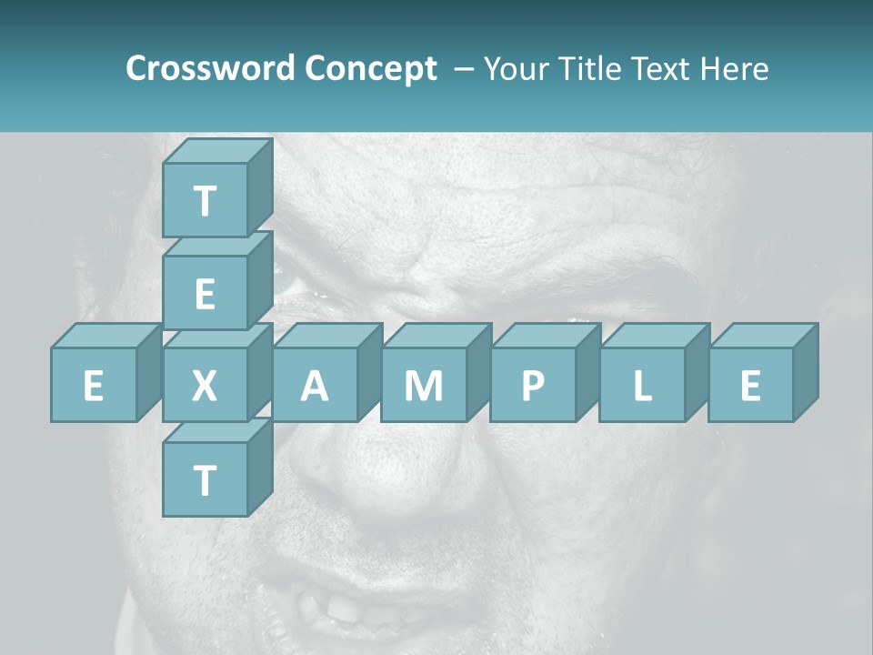 A Close Up Of A Person With Blue Eyes PowerPoint Template