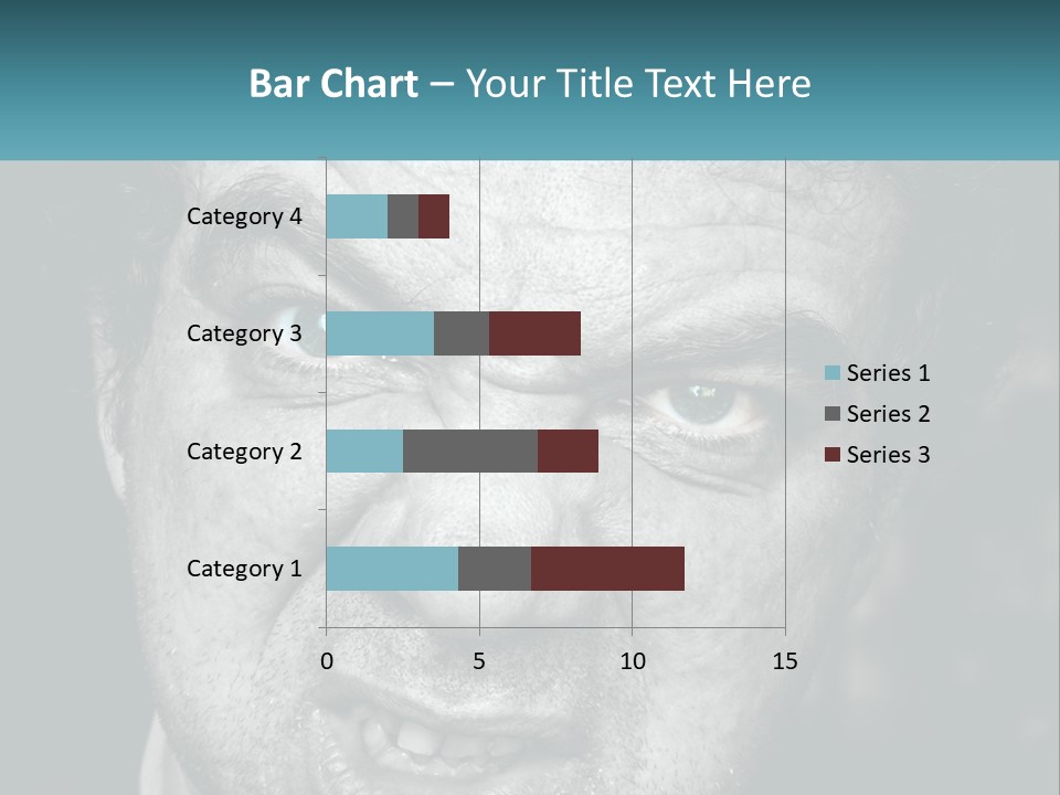 A Close Up Of A Person With Blue Eyes PowerPoint Template