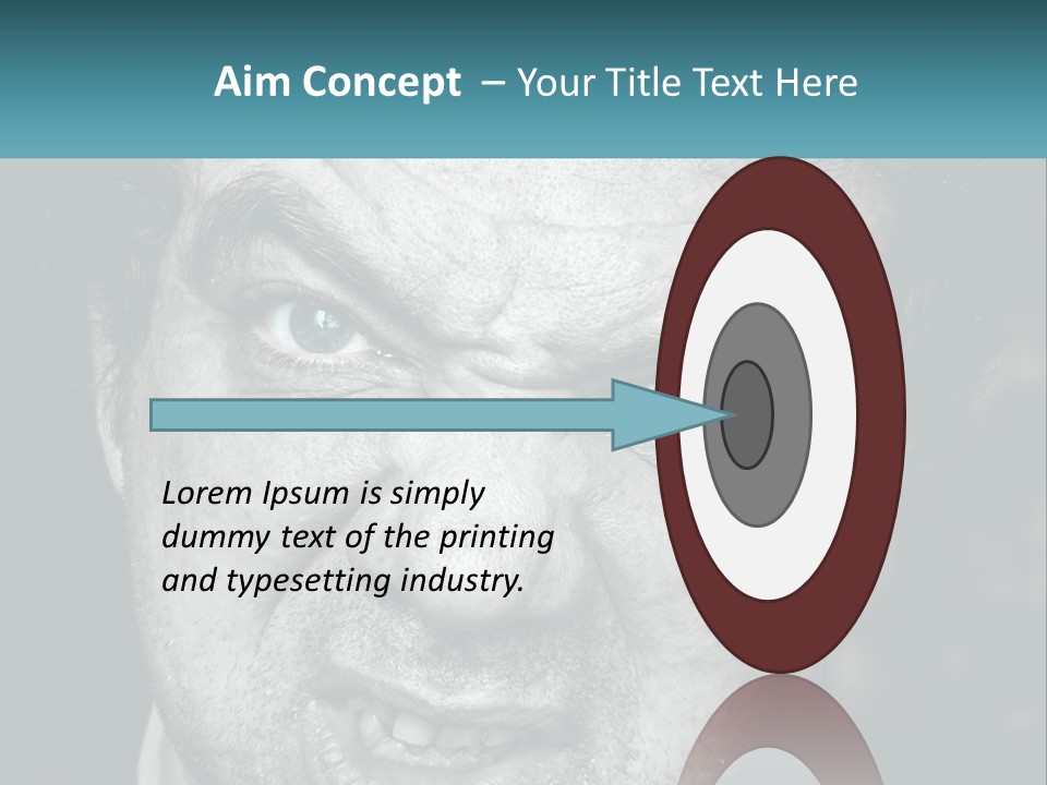 A Close Up Of A Person With Blue Eyes PowerPoint Template