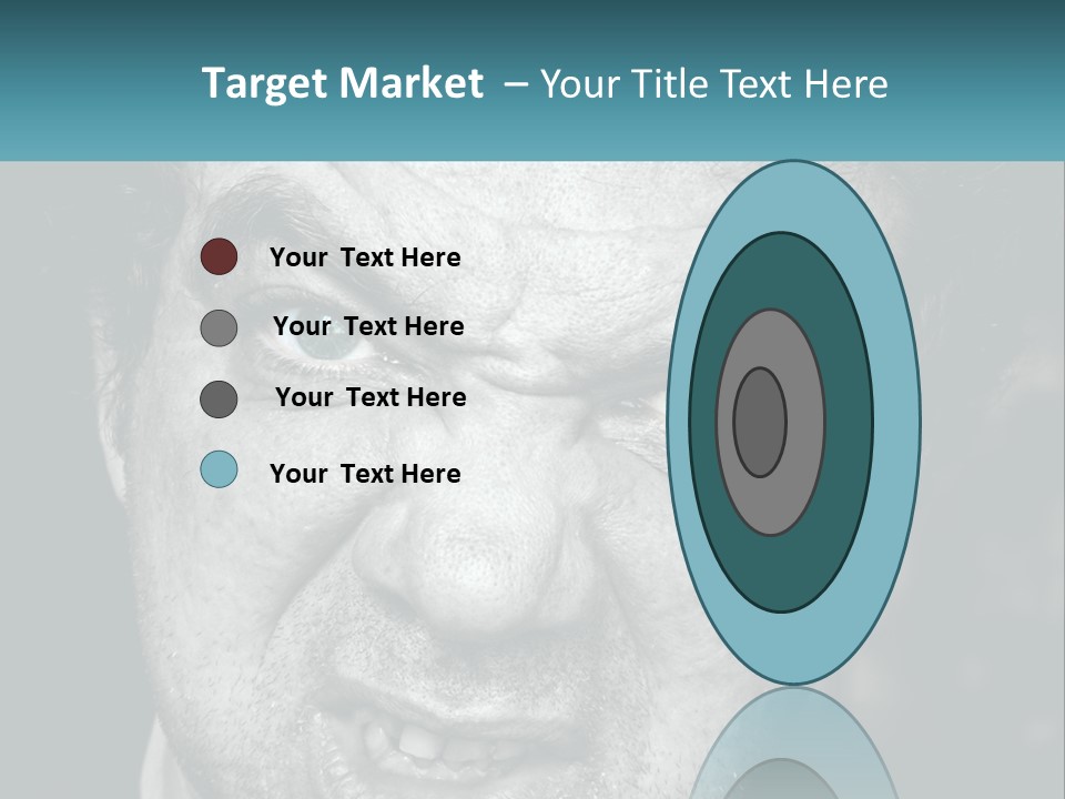 A Close Up Of A Person With Blue Eyes PowerPoint Template
