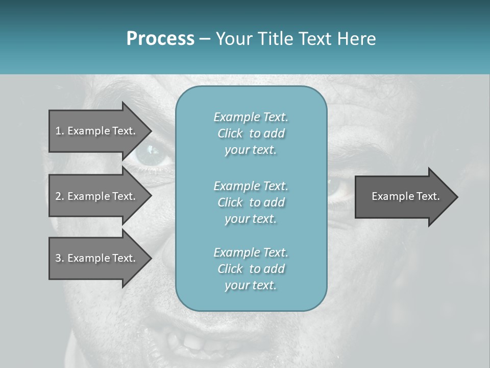 A Close Up Of A Person With Blue Eyes PowerPoint Template
