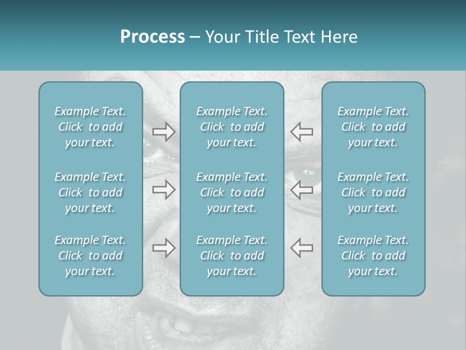 A Close Up Of A Person With Blue Eyes PowerPoint Template