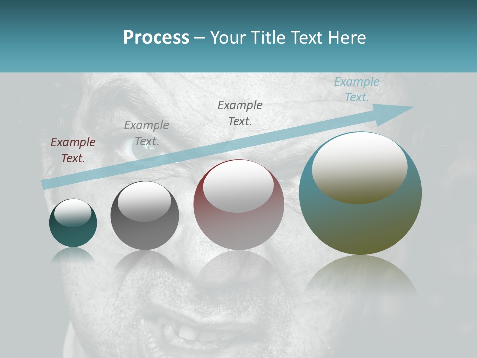 A Close Up Of A Person With Blue Eyes PowerPoint Template