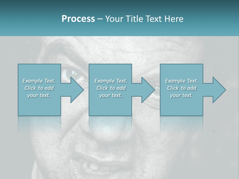 A Close Up Of A Person With Blue Eyes PowerPoint Template