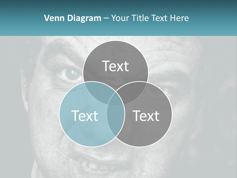 A Close Up Of A Person With Blue Eyes PowerPoint Template