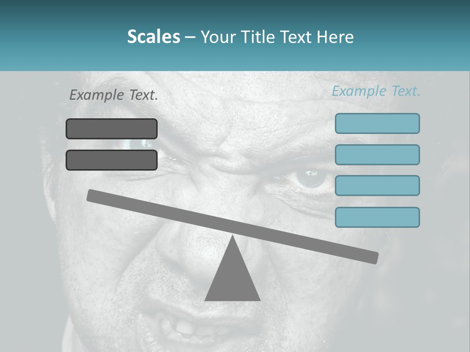 A Close Up Of A Person With Blue Eyes PowerPoint Template