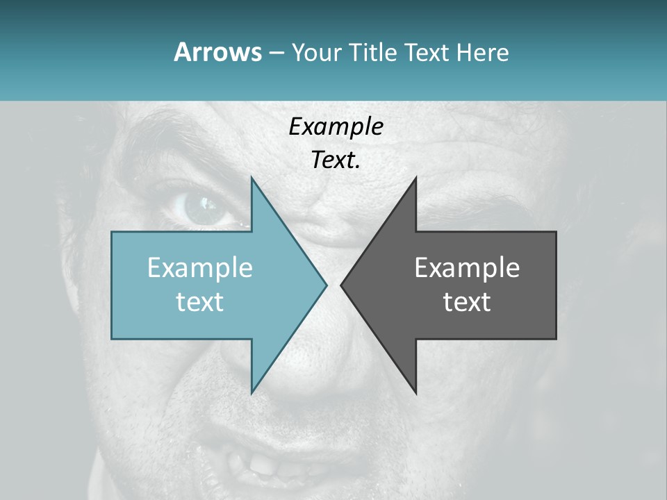 A Close Up Of A Person With Blue Eyes PowerPoint Template